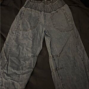 The Reese Smocked Pull On Barrel Pants : Denim Edition 

Pilcro/Anthropology